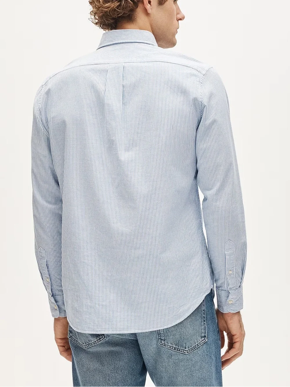 J crew Broken-in organic cotton oxford shirt university stripe rain slim fit